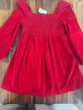 GAP Red Smocked Corduroy Girls' Dress